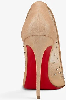 Womens Version Light Silk Follies Strass 100 Suede/Calf Mesh Pumps Eur 37.5 / 4.5 Uk Women - Image 2