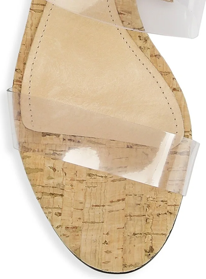 Women's Victorie Vinyl & Leather Cork Mules - Tan - Size 5 - Image 4