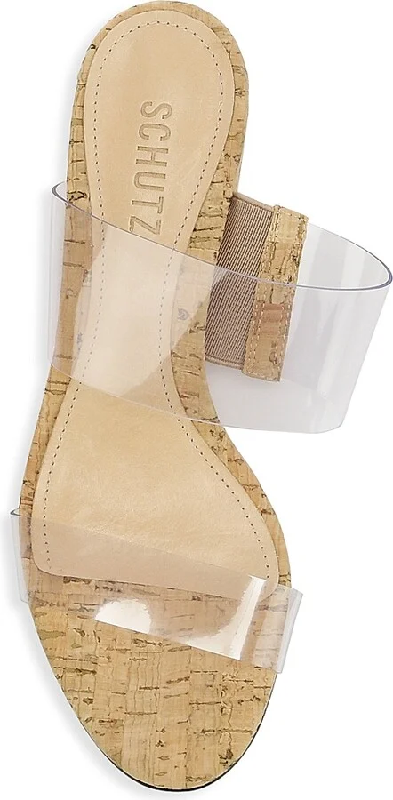 Women's Victorie Vinyl & Leather Cork Mules - Tan - Size 5 - Image 5