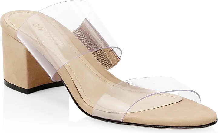 Women's Victorie Vinyl & Suede Mules - Tan - Size 5 - Image 2