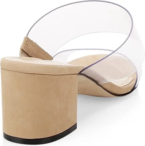 Women's Victorie Vinyl & Suede Mules - Tan - Size 5 - Image 3