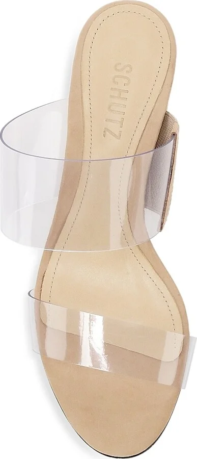 Women's Victorie Vinyl & Suede Mules - Tan - Size 5 - Image 5