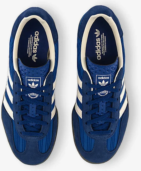 Womens Victory Blue Night Indig Gazelle Indoor Pinstriped Satin and Suede Low-Top Trainers Eur 39 / 6 Uk Women - Image 2