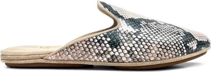 Women's Vidi Mule Shoes In Natural Snake Leather