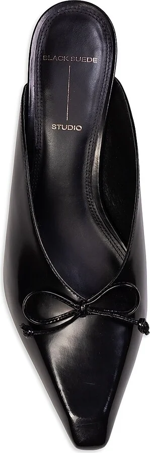 Women's Vie 50MM leather Mules - Black Leather - Size 6 - Image 6