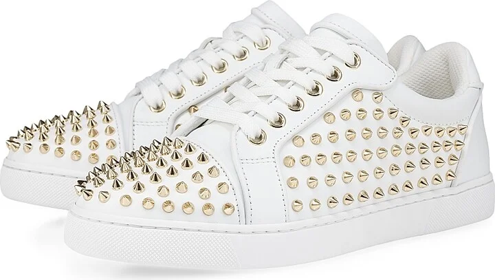 Women's Vieira Night Spikes Calf Leather Sneakers - Black - Size 8 - Image 6