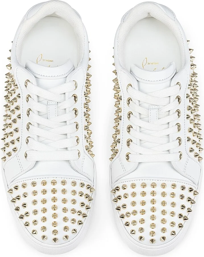Women's Vieira Night Spikes Calf Leather Sneakers - Black - Size 8 - Image 8