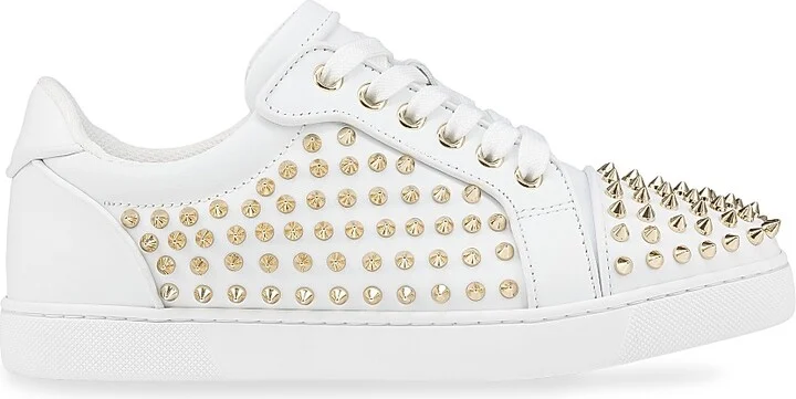 Women's Vieira Night Spikes Calf Leather Sneakers - Black - Size 8 - Image 10