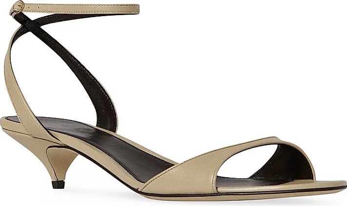 Women's Vika 35MM Leather Ankle Loop Sandals - Black - Size 6.5 - Image 4