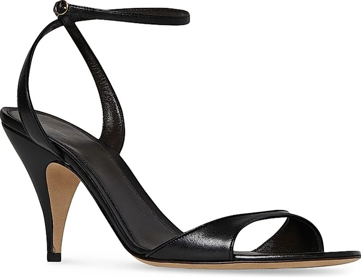 Women's Vika 80MM Leather Ankle-Strap Sandals - Black - Size 5.5 - Image 2