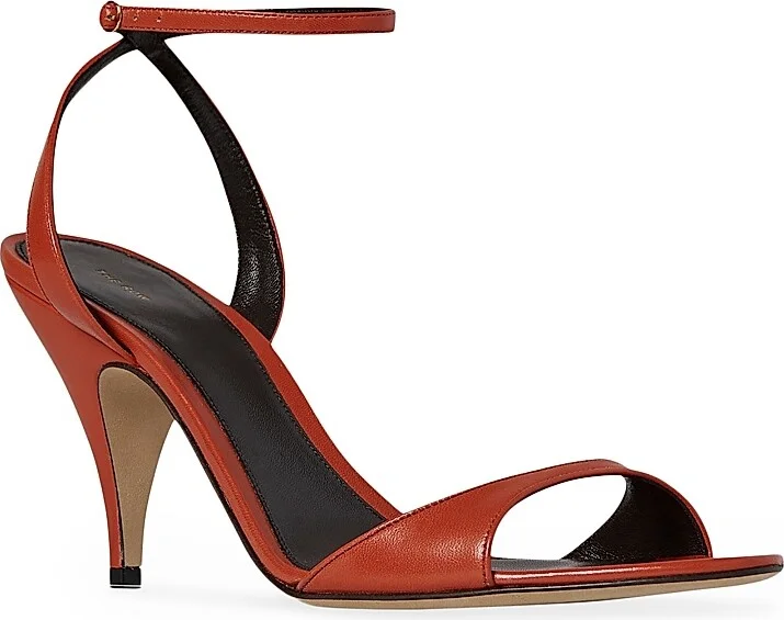 Women's Vika 80MM Leather Ankle-Strap Sandals - Black - Size 5.5 - Image 4