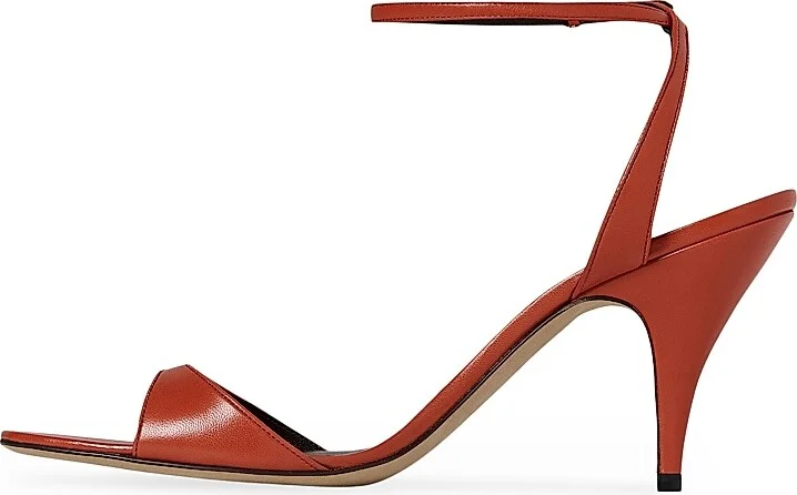 Women's Vika 80MM Leather Ankle-Strap Sandals - Black - Size 5.5 - Image 5