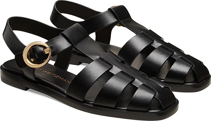 Women's Villa Leather Fisherman Sandals - Black - Size 10 - Image 3