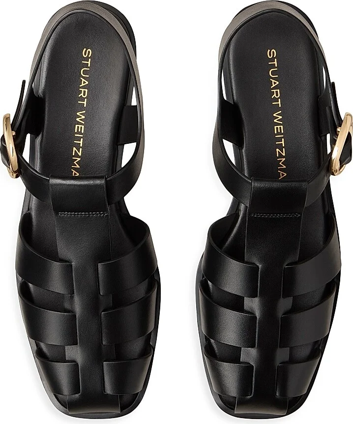 Women's Villa Leather Fisherman Sandals - Black - Size 10 - Image 5