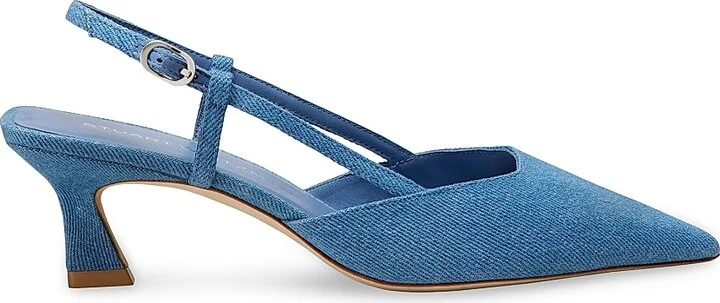 Women's Vinnie 50MM Vintage Denim Slingback Pumps - Washed - Size 5.5
