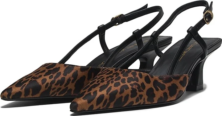 Women's Vinnie Leopard 50MM Slingback Heels - Classic - Size 10 - Image 2