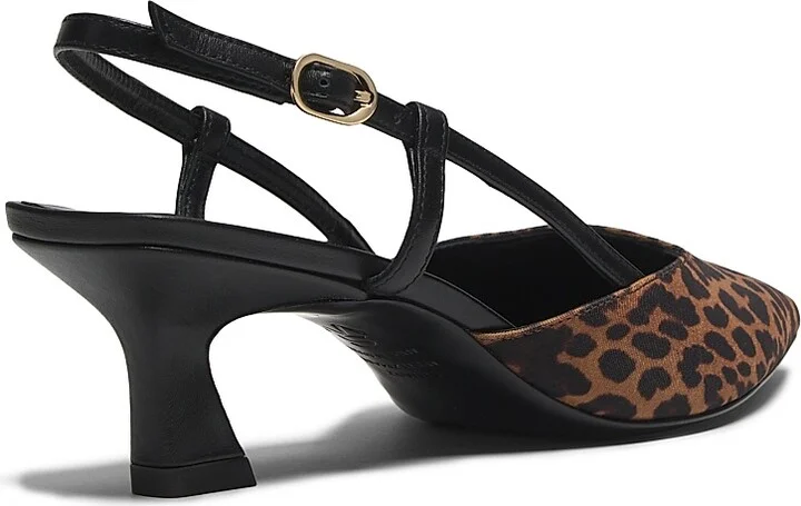 Women's Vinnie Leopard 50MM Slingback Heels - Classic - Size 10 - Image 3