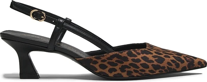 Women's Vinnie Leopard 50MM Slingback Heels - Classic - Size 10