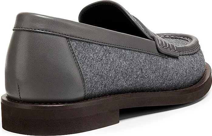 Women's Virgin Wool Penny Loafers - Mid Grey - Size 6 - Image 3