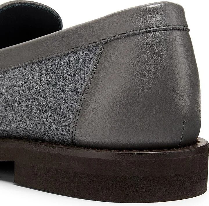 Women's Virgin Wool Penny Loafers - Mid Grey - Size 6 - Image 5