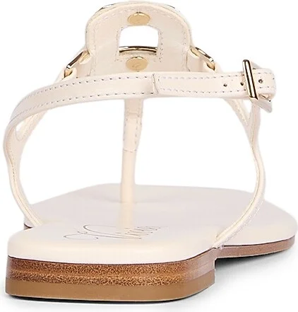Women's Viv By The Sea Embellished Leather T-Strap Sandals - Natural - Size 6 - Image 3