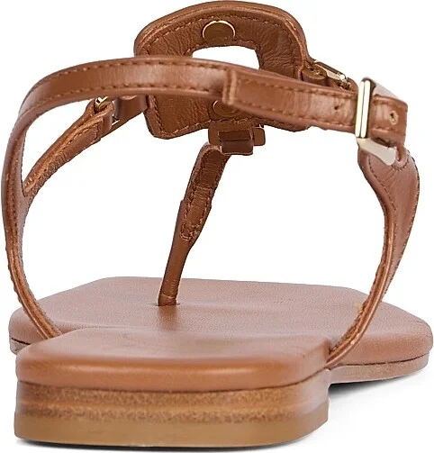 Women's Viv By The Sea Embellished Leather T-Strap Sandals - Natural - Size 6 - Image 7