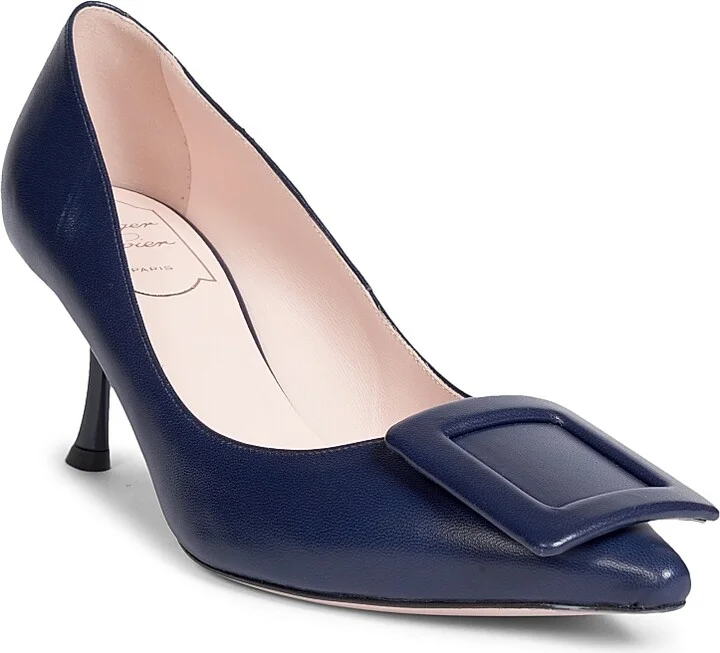 Women's Viv In The City 65MM Leather Pumps - Blue - Size 6.5 - Image 2