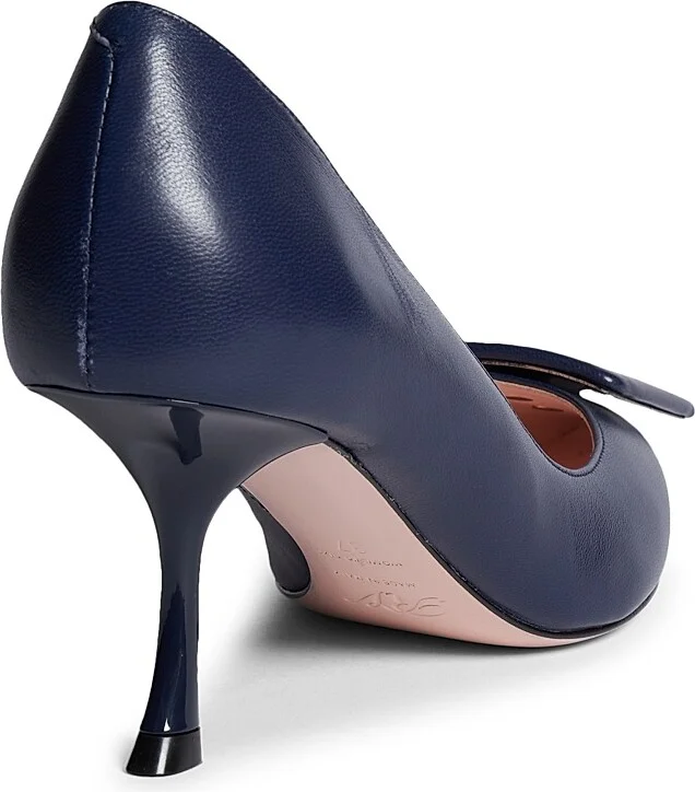 Women's Viv In The City 65MM Leather Pumps - Blue - Size 6.5 - Image 3