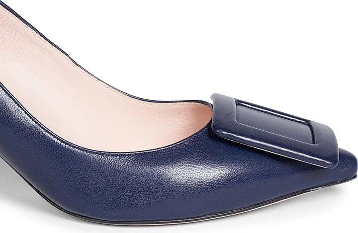 Women's Viv In The City 65MM Leather Pumps - Blue - Size 6.5 - Image 6