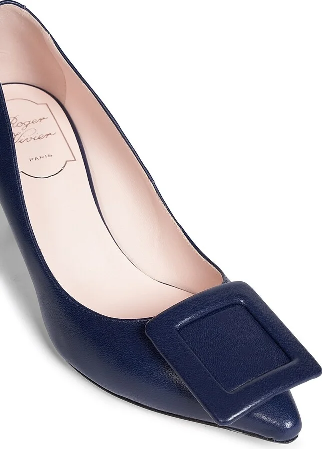 Women's Viv In The City 65MM Leather Pumps - Blue - Size 6.5 - Image 7