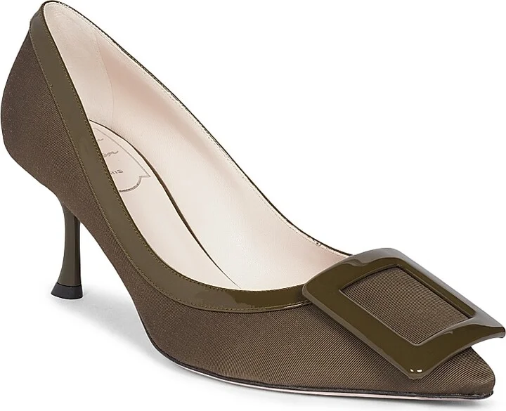Women's Viv In The City 65MM Point Toe Pumps - Dark Green - Size 5 - Image 2
