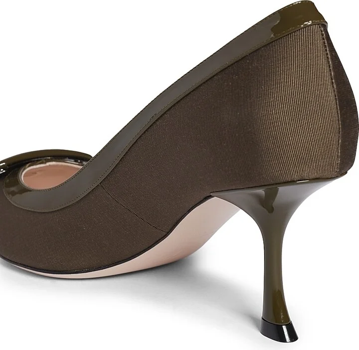 Women's Viv In The City 65MM Point Toe Pumps - Dark Green - Size 5 - Image 8