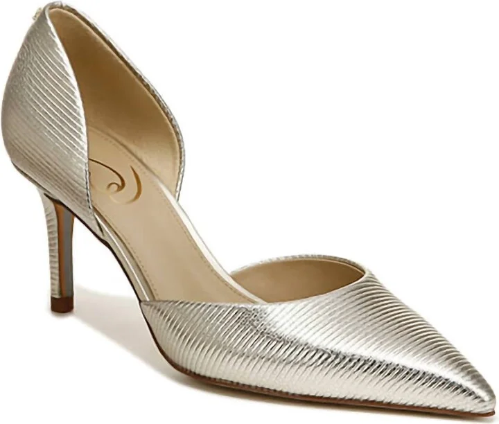 Women's Viv Pointed Toe Pump In Platinum