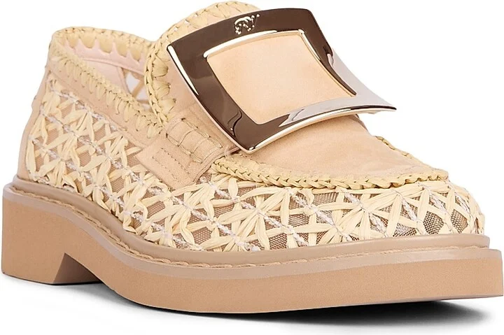 Women's Viv Rangers 25MM Braided Raffia Loafers - Beige - Size 5.5 - Image 2