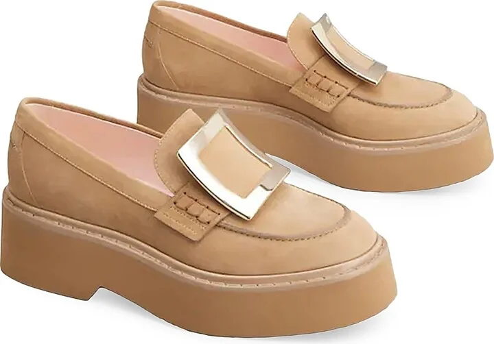Women's Viv Rangers 25MM Suede Loafers - Tabacco - Size 7 - Image 2