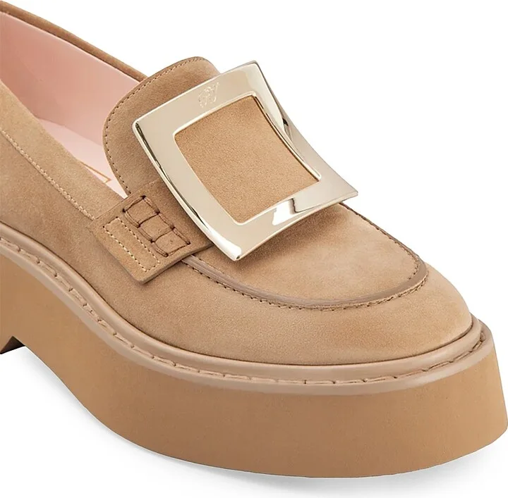 Women's Viv Rangers 25MM Suede Loafers - Tabacco - Size 7 - Image 3