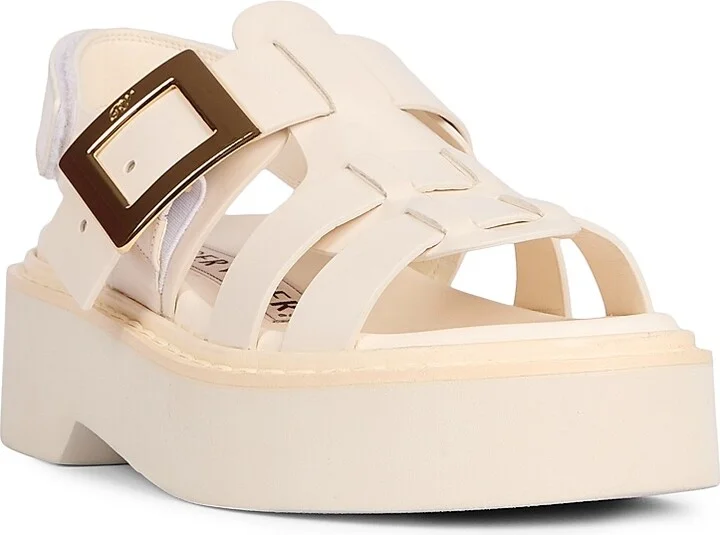Women's Viv Rangers 50MM Leather Platform Sandals - Natural - Size 6 - Image 2