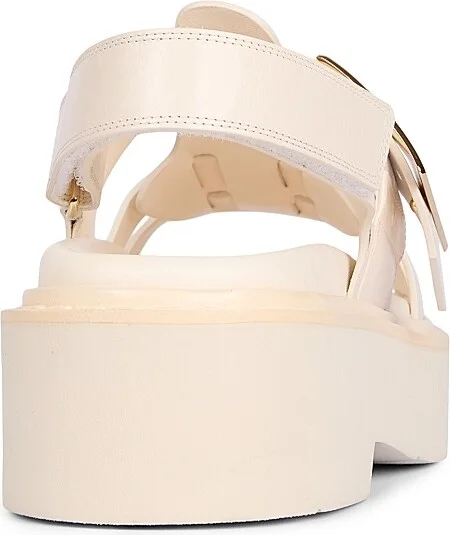 Women's Viv Rangers 50MM Leather Platform Sandals - Natural - Size 6 - Image 3