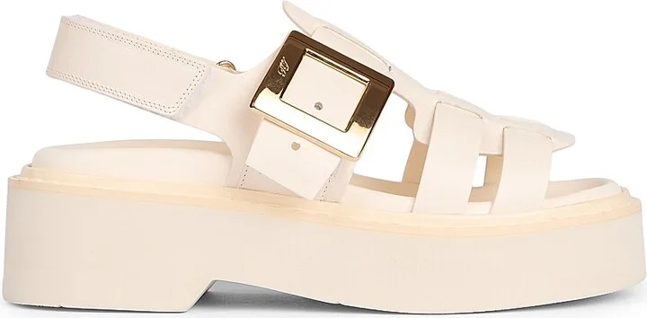 Women's Viv Rangers 50MM Leather Platform Sandals - Natural - Size 6