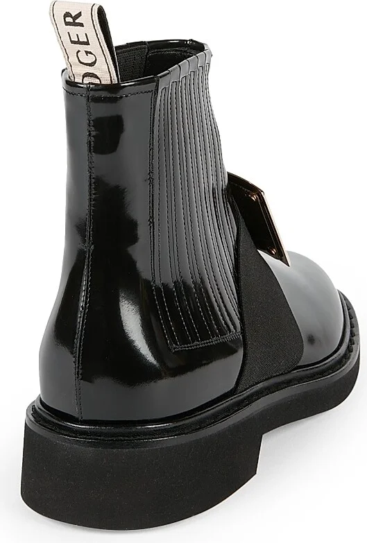 Women's Viv Rangers Patent Leather Chelsea Boots - Black - Size 5 - Image 3