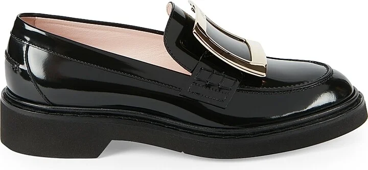 Women's Viv Rangers Patent Leather Loafers - Black - Size 5