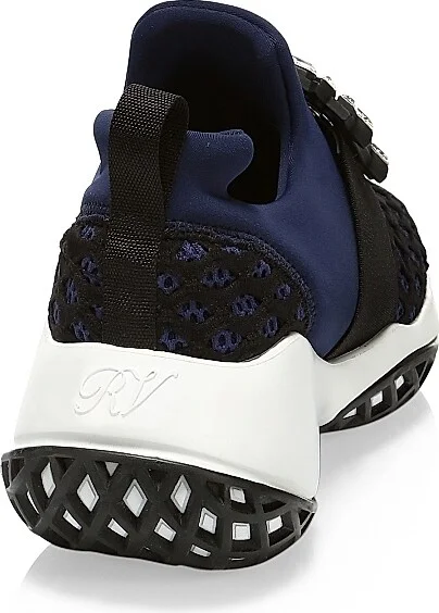 Women's Viv Run Strass Buckle Sneakers - Navy Black - Size 5 - Image 3