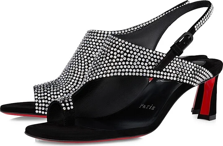Women's Viva Condora Strass 55MM Sandals - Black - Size 5 - Image 2