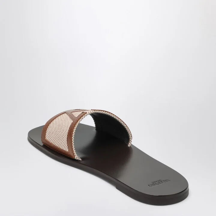 Women's Viva Superstar Brown Canvas Slide Sandal - Image 2
