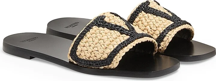 Women's Viva Superstar Slide Sandals in Raffia - Natural - Size 7 - Image 2