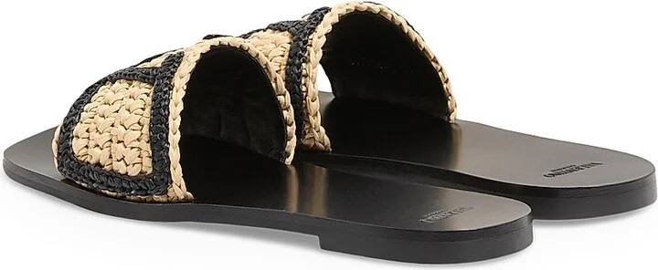 Women's Viva Superstar Slide Sandals in Raffia - Natural - Size 7 - Image 3