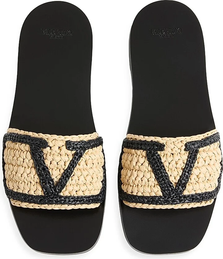 Women's Viva Superstar Slide Sandals in Raffia - Natural - Size 7 - Image 4