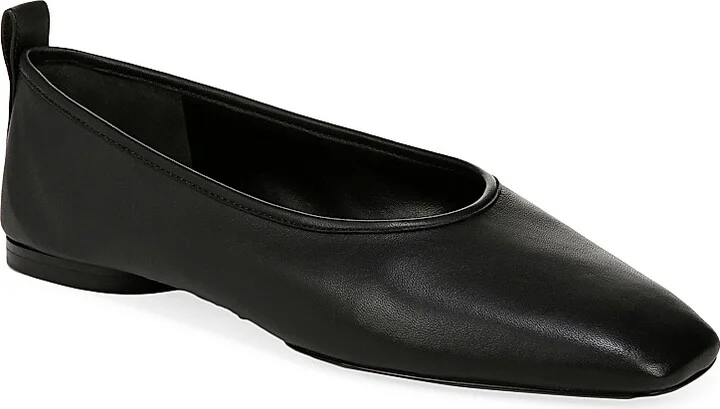 Women's Vivian Leather Flats - Black - Size 10 - Image 2