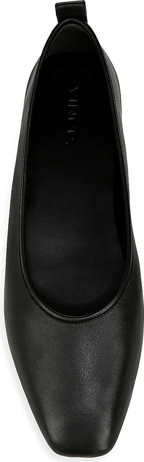 Women's Vivian Leather Flats - Black - Size 10 - Image 4