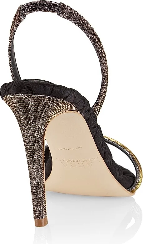Women's Vivien Vegan Leather Slingback Sandals - Metallic - Size 5 - Image 3